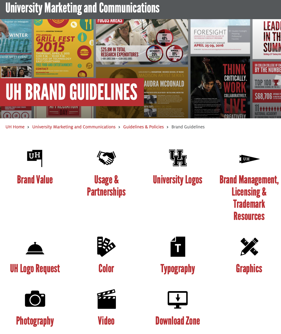 University Marketing and Communication branding guidelines